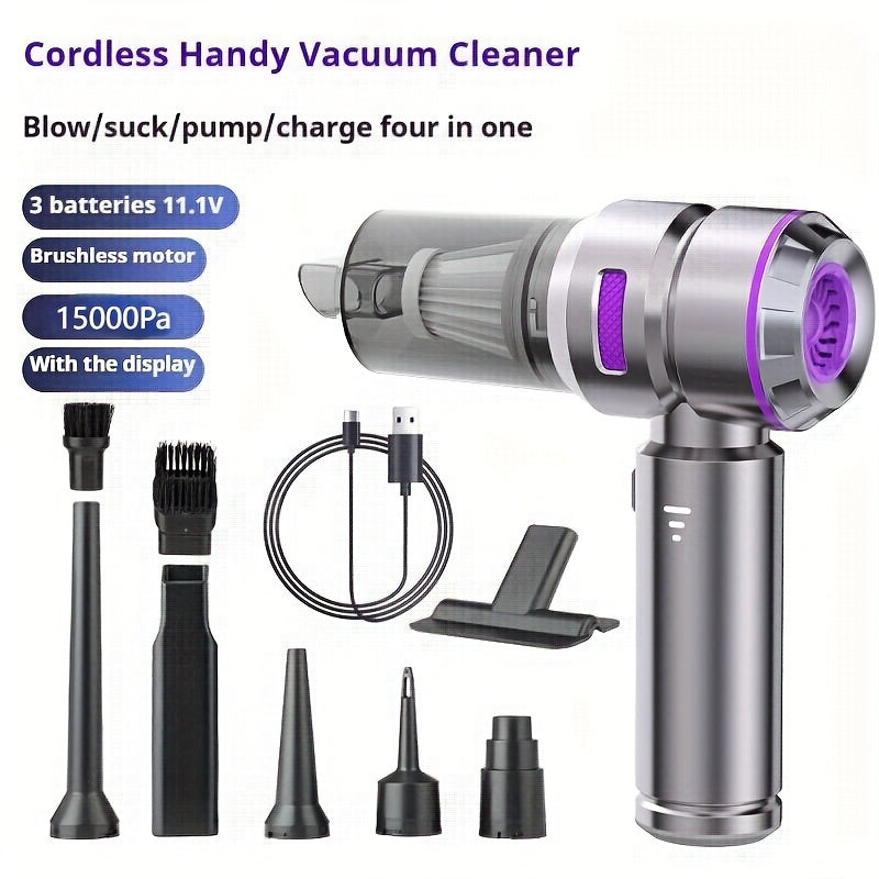 Portable Handheld Vacuum Cleaner With HEPA Filter And USB-C Rechargeable