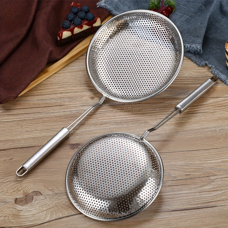 Stainless Steel Slotted Spoon with Handle for Cooking and Soups Kitchen Utensil