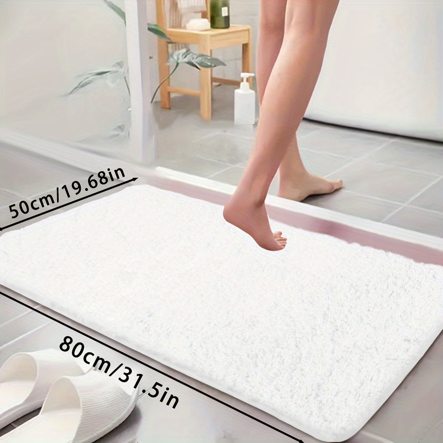 Ultra-Soft Non-Slip Absorbent Bathtub Mat for Bathroom and Laundry