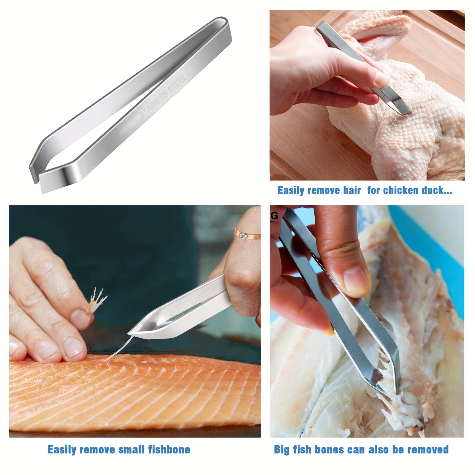 Set of 5 Metal Fish Scalers for Kitchen and Restaurant Use