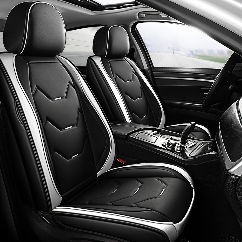 Universal Car Seat Cover PU Leather Cushions Protector for Four Seasons