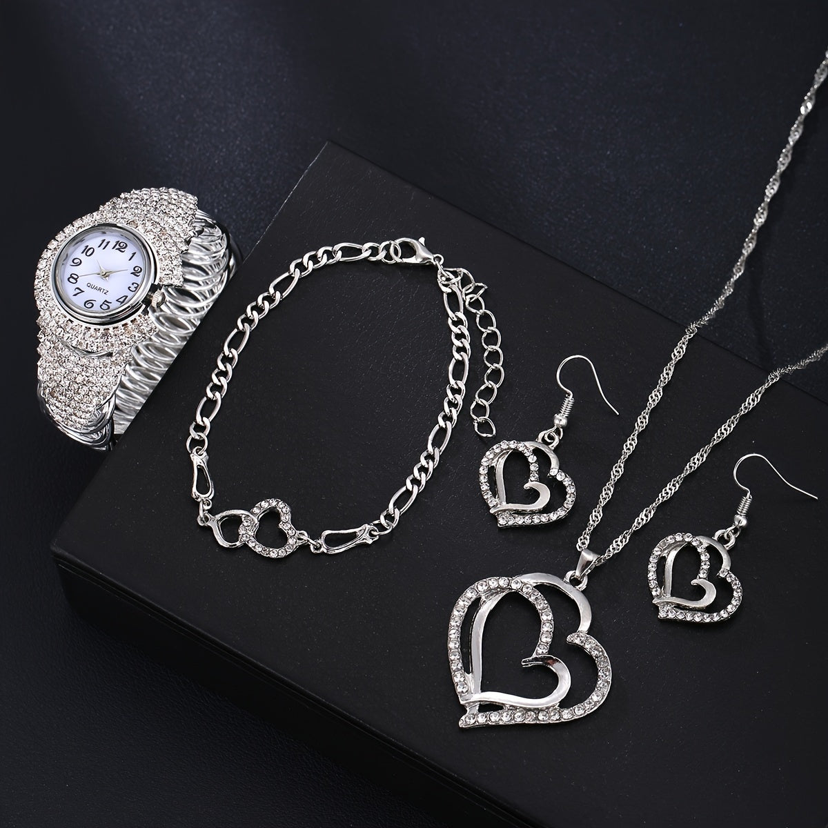 Women's Quartz Watch Elegant Silver Dial Leather Strap for Casual and Business