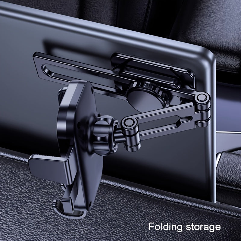 Car Phone Holder Aluminum Alloy Rotatable Scalable Square Dashboard Mount