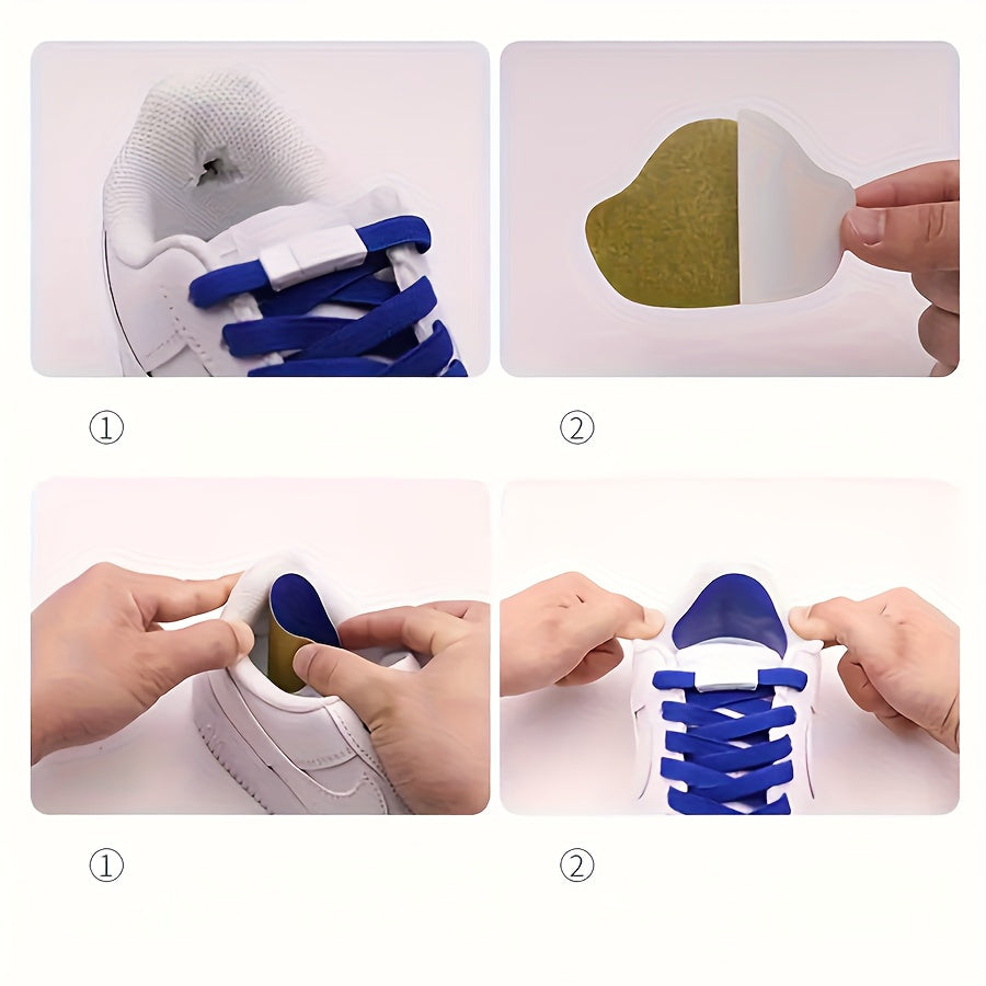 Unisex Fabric Shoe Heel Repair Patches Multi-Color 16 Pack