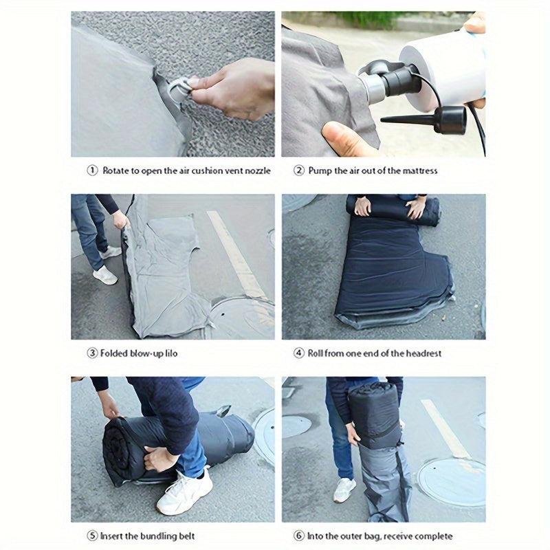 Inflatable Car Bed for SUV Portable Air Mattress Camping Tent Sleeping Pad