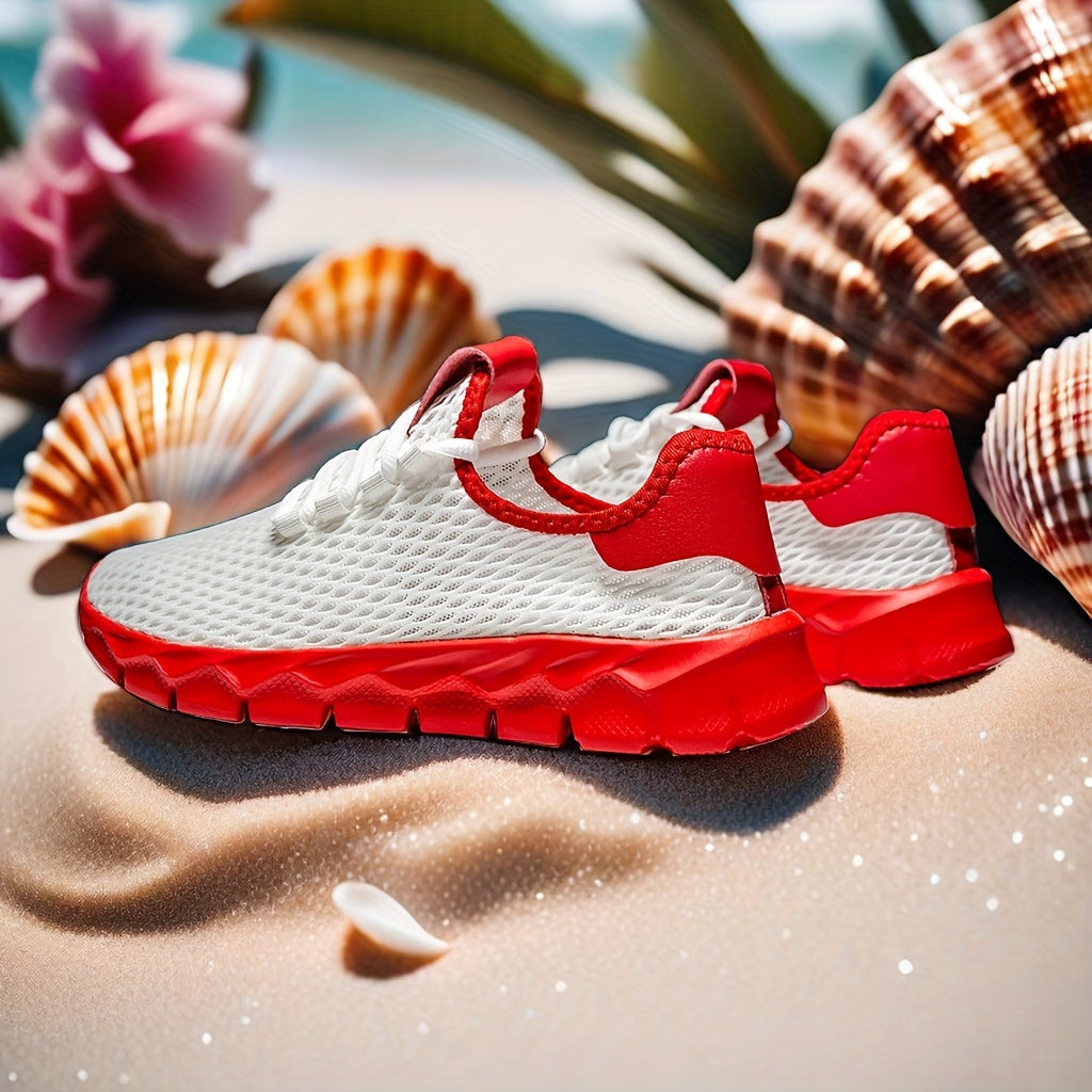 Zapatillas deportivas para hombre de talla grande, transpirables, de color sólido, antideslizantes, con cordones, duraderas y para exteriores