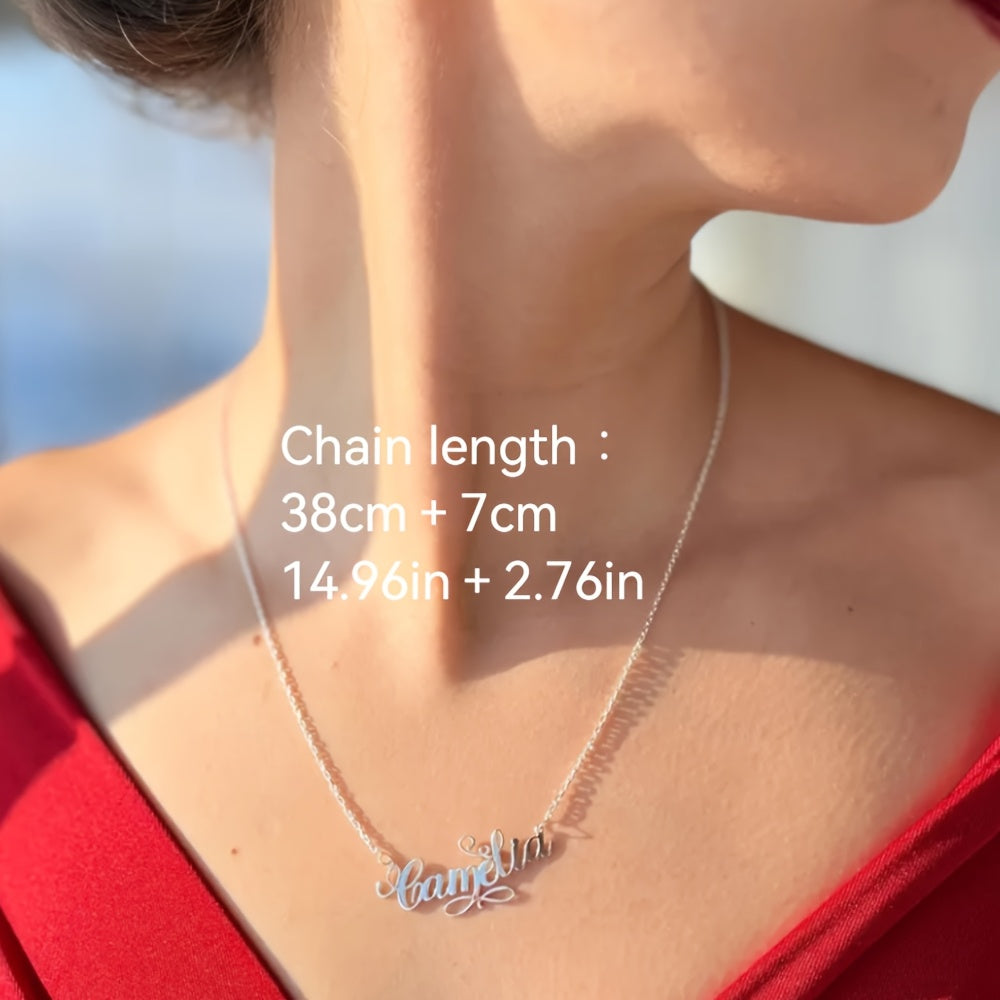 Chiroyli tayyorlangan zanglamas po'latdan yasalgan ismli marjon, Onalar uchun maxsus zargarlik, Chic bohem uslubi, Har kuni yoki maxsus tadbirlar uchun mukammal, O'ylangan Onalar kuni sovg'asi, Bohem elegansiyasi, Zamonaviy va nozik, Bayram mavsumi ilhomi