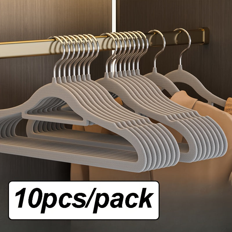 10 Velvet Clothes Hangers Space-Saving Durable for Coats Skirts Pants