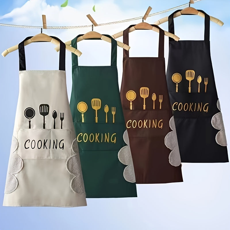 Delantal de cocina de lona duradero para cocinar, limpiar y jardinería