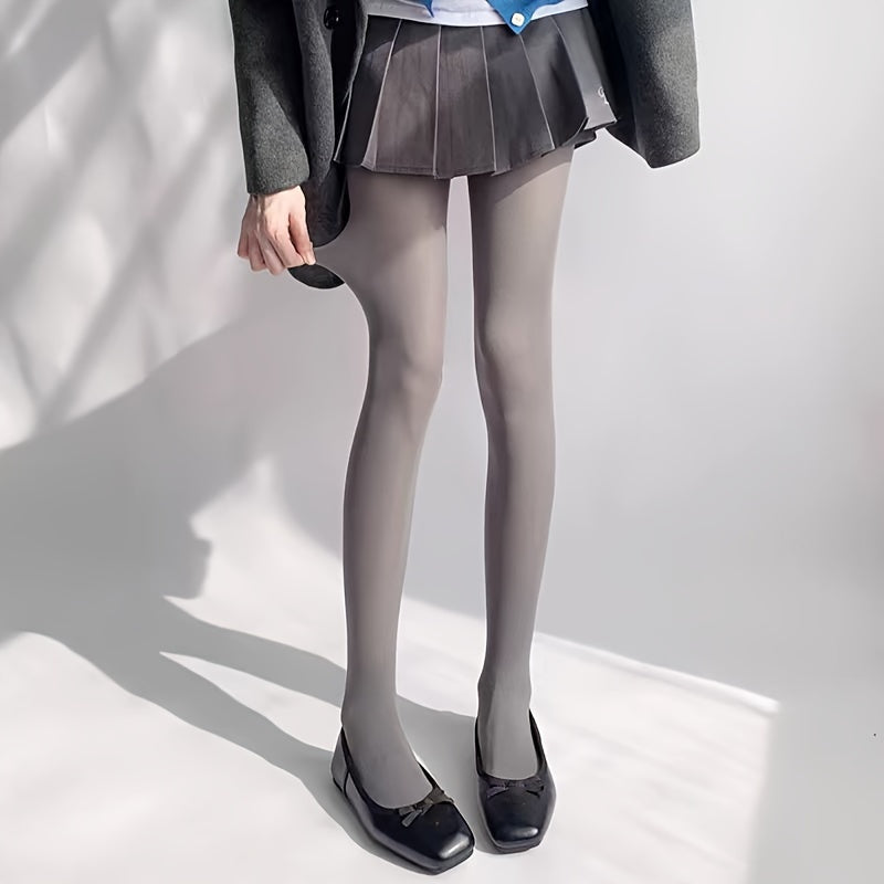 Ayollar uchun 120D Birxil Rangli Tizzaboplar, Teshikga qarshi, yuqori elastik, issiq bahor va kuz shirin ranglar