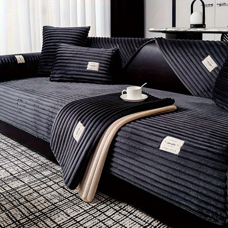 Роскошная плюшевая накидка на диван, противоскользящая, для домашних животных, защита для гостиной