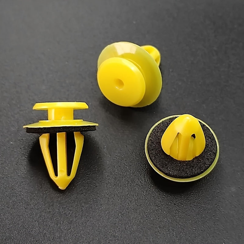 50 Pcs Yellow Plastic Trim Fixtures for Cars and Trucks Durable Decor