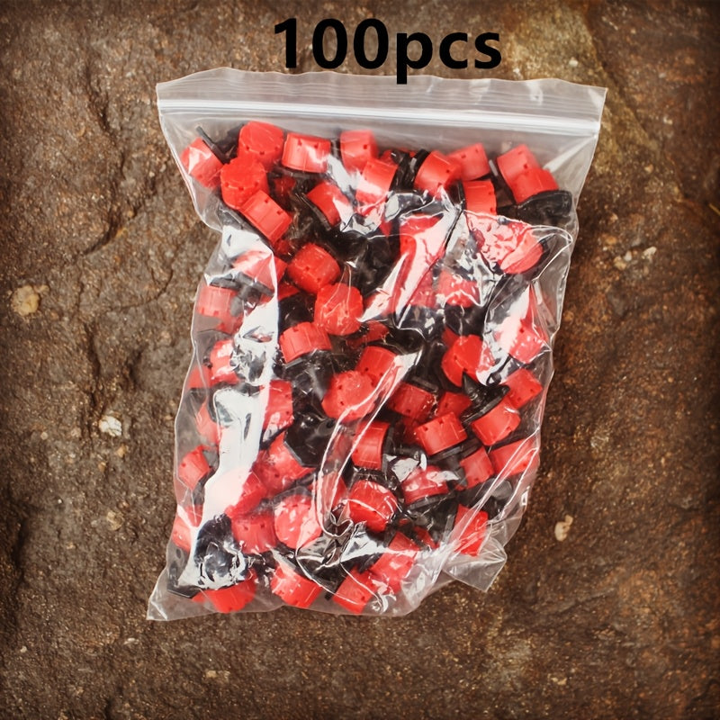 Регулируемые капельные головки для полива сада, пластиковые красные крышки с 8 отверстиями