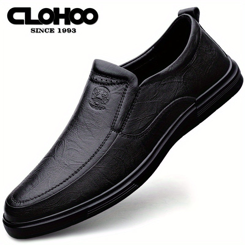 Men's Slip On Loafer Shoes Leather Casual Round Toe for Fall Spring Summer Winter