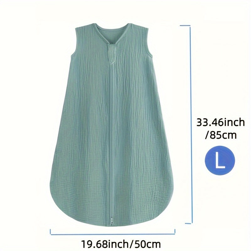 Baby Sleeping Bag for Infants 0-18 Months Cotton Muslin with 2-Way Zipper
