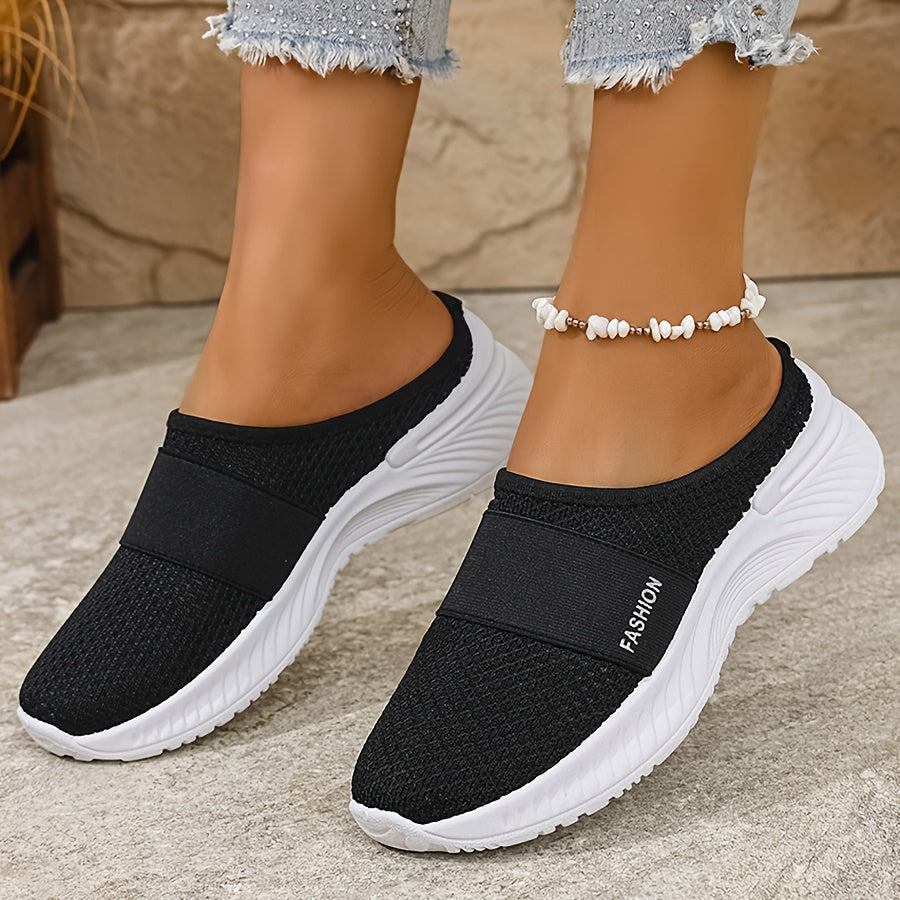 Ayollar uchun nafas oladigan slip-on sport poyabzali, yengil PVC taglik, qulay va kundalik kiyim uchun barcha fasllar uchun