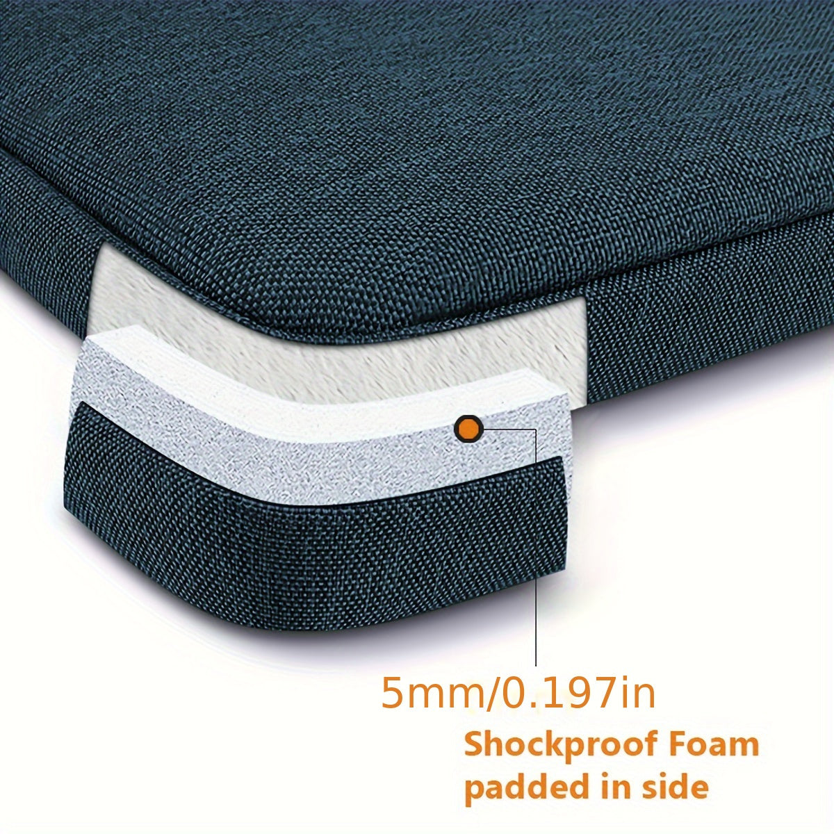 Waterproof Shock-Resistant Denim Laptop Sleeve Bag for 13-16 Inch MacBook and Notebooks
