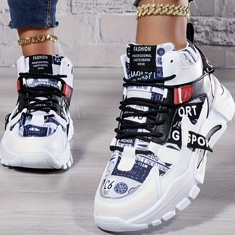 Women’s Breathable Fabric High Top Sneakers for Fitness and Daily Wear