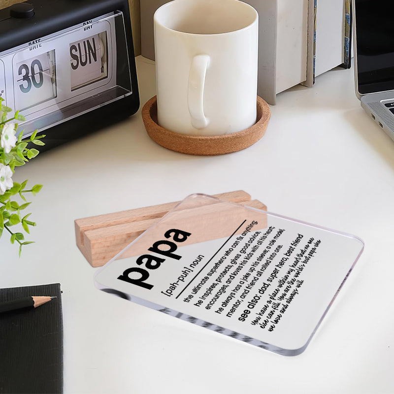 Grandfather Desk Decor Plaque Gift for Grandpa from Grandkids Birthday Father's Day Christmas