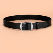 Women's Leather Belt with Square Buckle for Casual, Formal, and Beach Wear