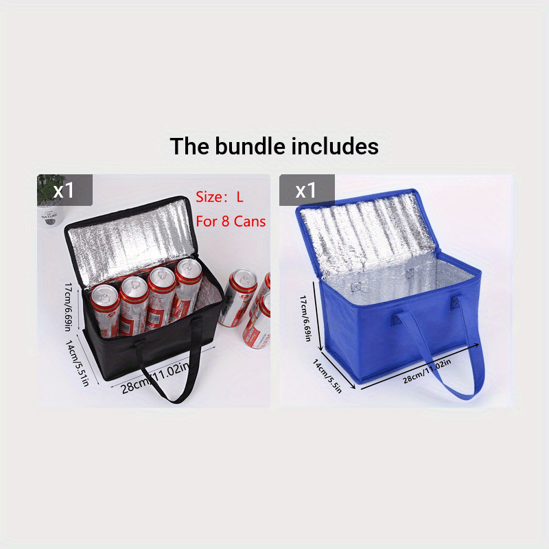 Insulated Cooler Bag for Drinks and Lunch Portable Aluminum Foam Durable