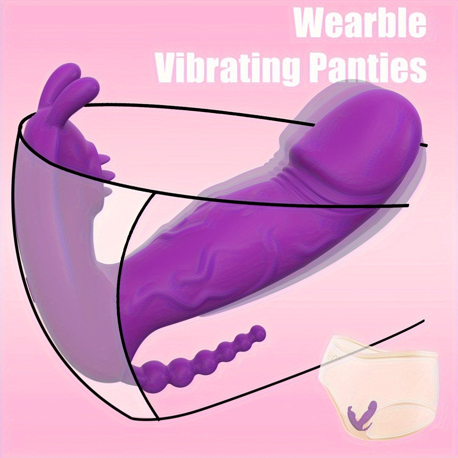 Ayollar uchun kiyiladigan vibratsiya qurilmasi, G-spot stimulyatori va ilova boshqaruvi bilan