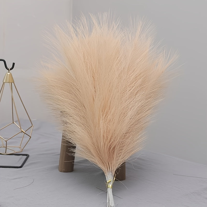 Artificial Reed Pampas Grass Flowers 42.93 cm Tall for Bohemian Decor in Home or Events
