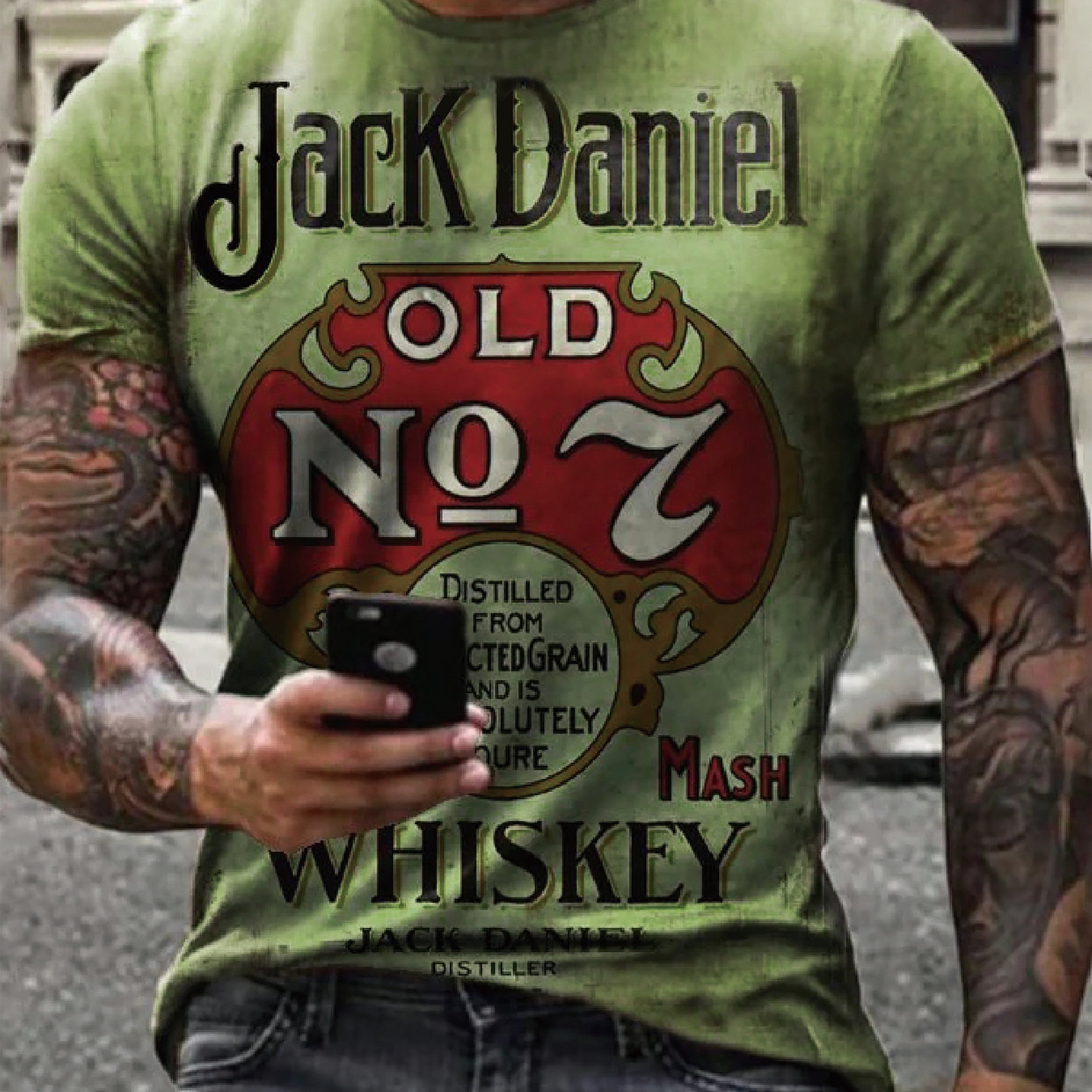 Camiseta gráfica de manga corta para hombre, poliéster y spandex, cuello redondo, tallas grandes