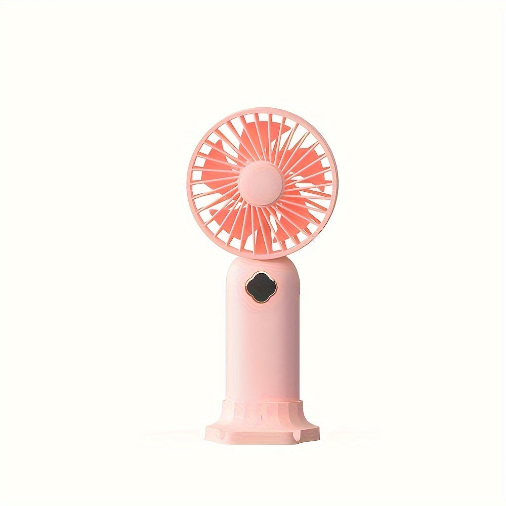 Portable Table Fan with USB Charging, Phone Holder, Quiet Operation, 3 Speeds