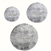 Soft Fluffy Tie-Dye Round Mat 3cm Thick Velvet for Living Room and Bedroom