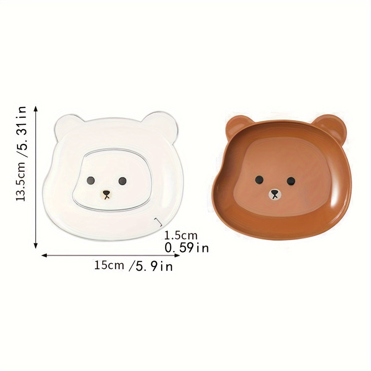 Pet Bear Cartoon Dog Food Plate for Snacks and Meals Durable Kitchen Essential
