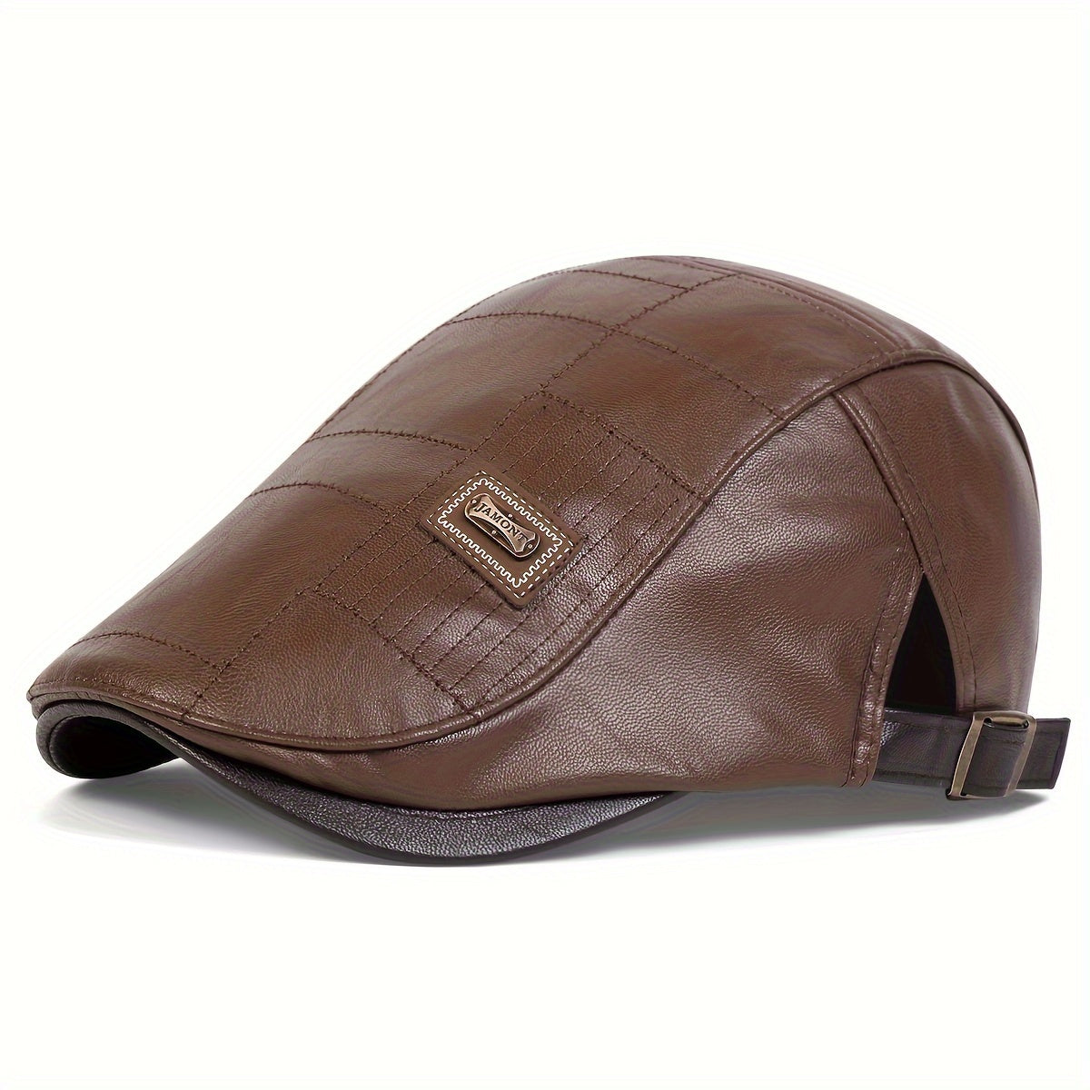 Men's PU Leather Beret for Autumn Winter Travel Casual Vintage Style