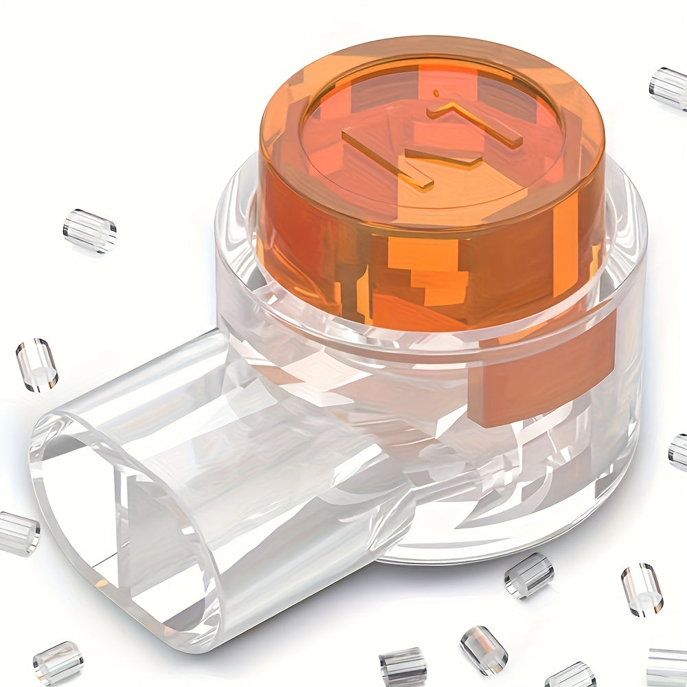 100Pcs Gel-Filled Orange Clear Wire Connectors for Telephone and Network Cables