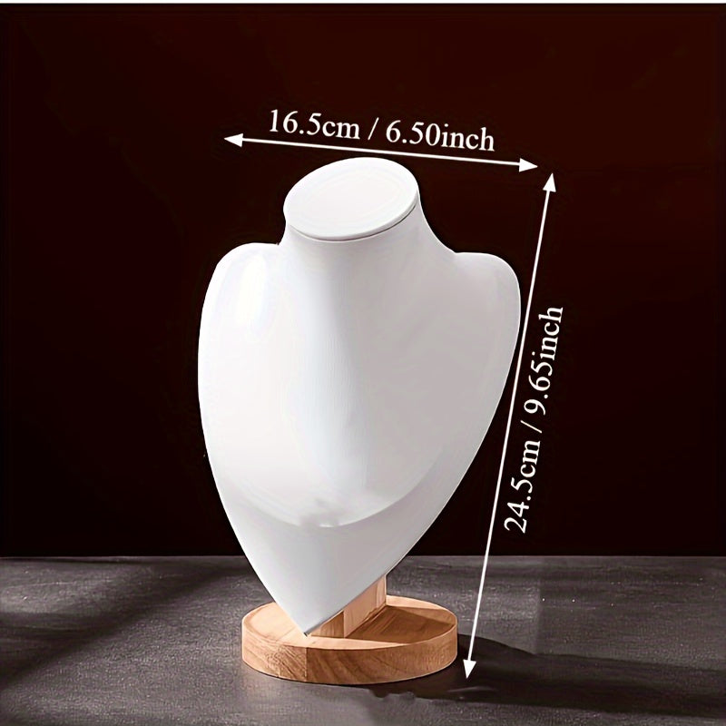 Wooden Jewelry Stand Mannequin for Necklaces Dresser or Retail Display