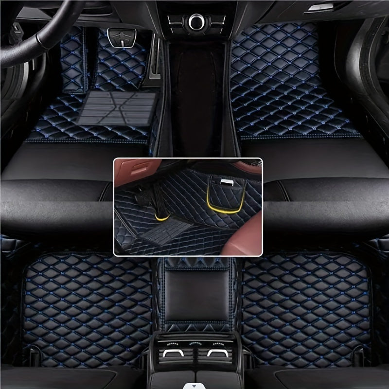Universal 3D PU Leather Car Floor Mats for Silverado Interior Accessories