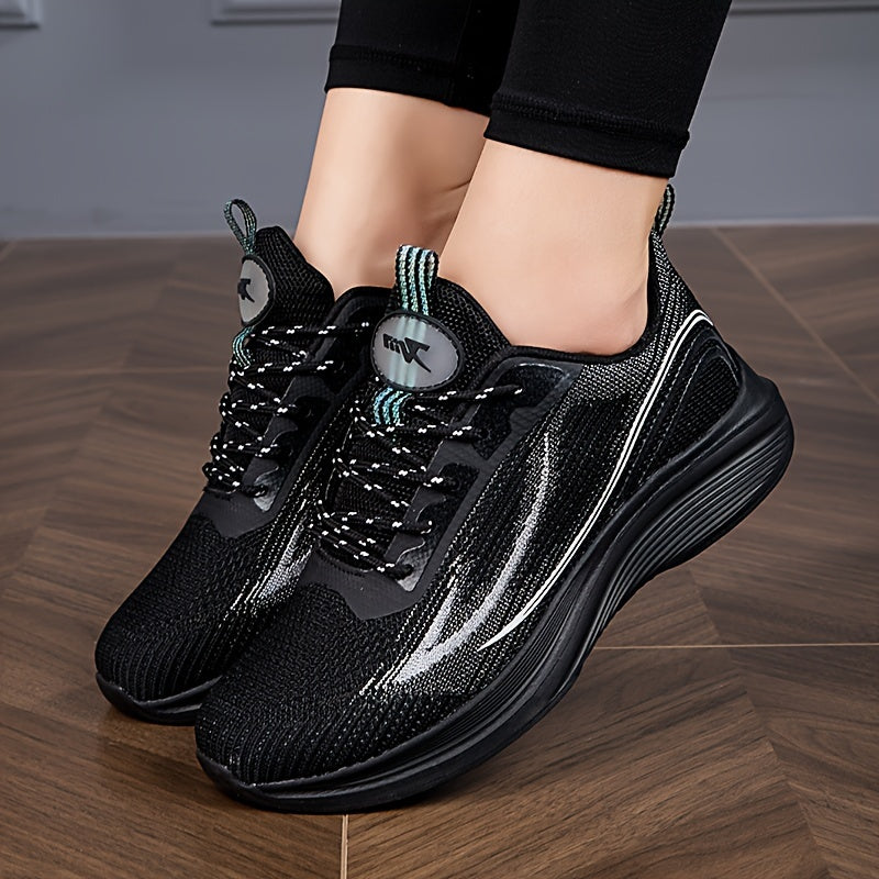Women's Colorblock Casual Sneakers Breathable Fabric Lightweight Running Shoes