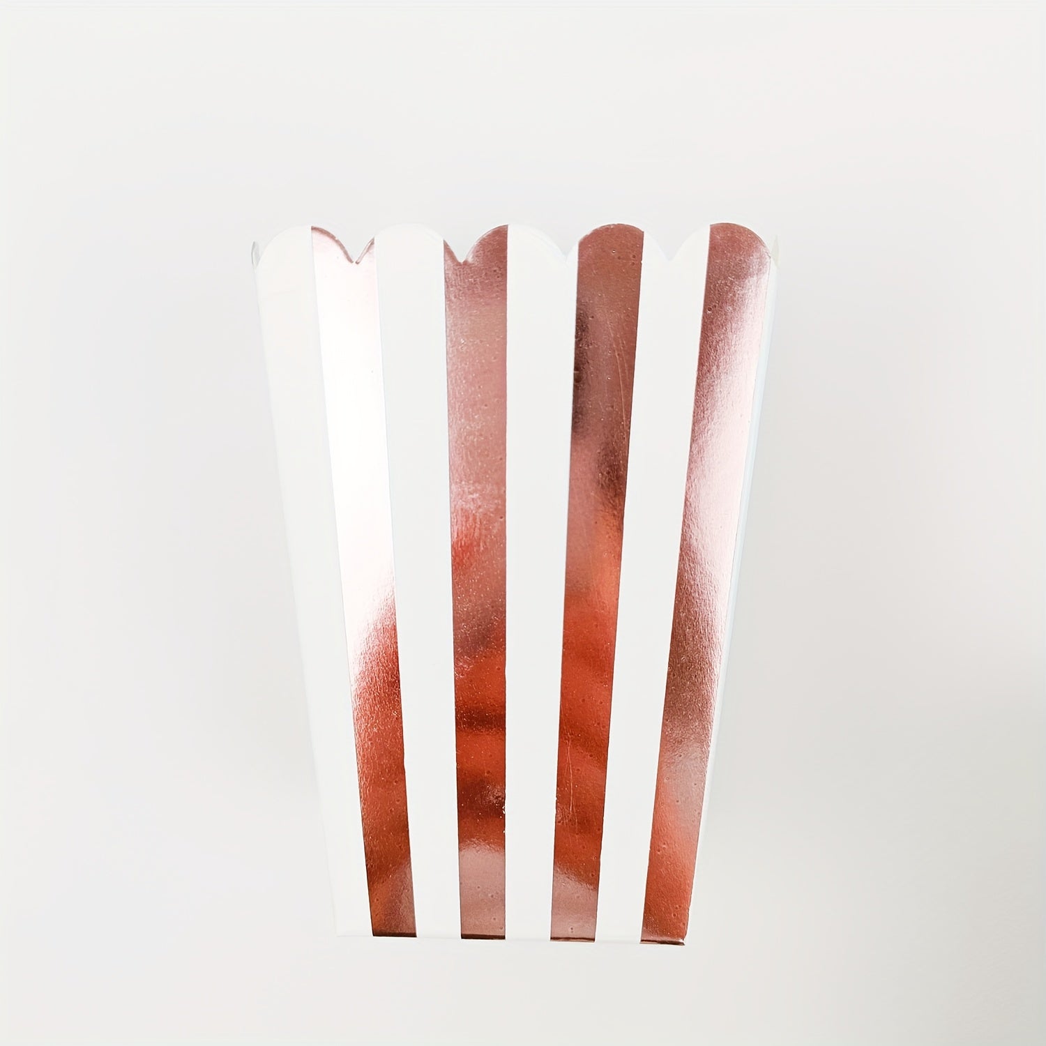 Striped Paper Popcorn Boxes Set of 12 for Parties and Snacks