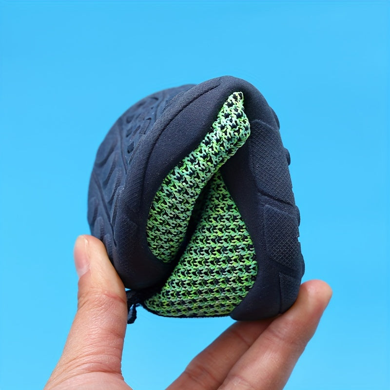 Boys Casual Sneakers Grass Green Breathable Non-Slip Soft Sole Indoor Outdoor