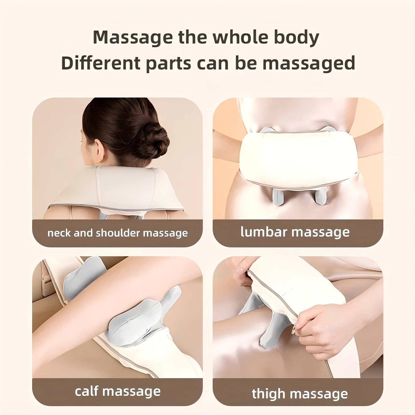 6D yelka va bo'yin massajchisi, USB quvvatlanadi, oila va do'stlar uchun ideal sog'liq sovg'asi, haqiqiy qo'l bilan massaj tajribasi, bo'yin va orqa massajchilari.