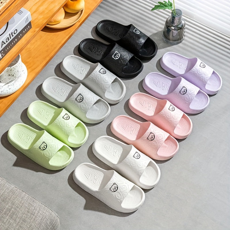 Women's EVA Slides Open-Toe Flat Sandals Anti-Odor Multiple Colors