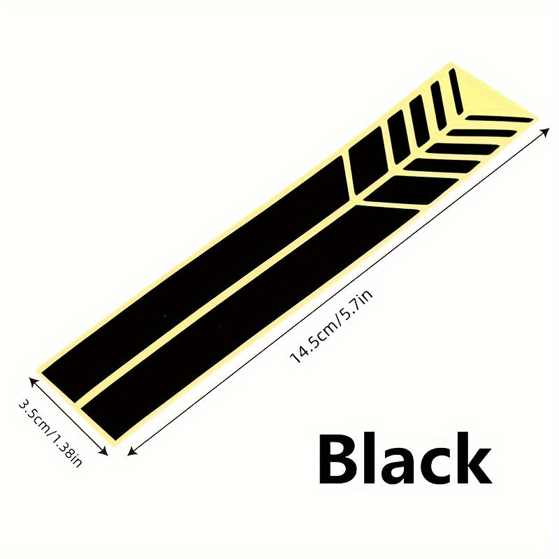 2pcs Car Rearview Mirror Stickers Side Decal Stripes Polyester Accessories