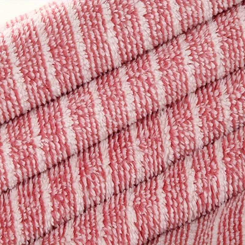 6-Piece Ultra-Soft Coral Fleece Towel Set with Bath and Hand Towels