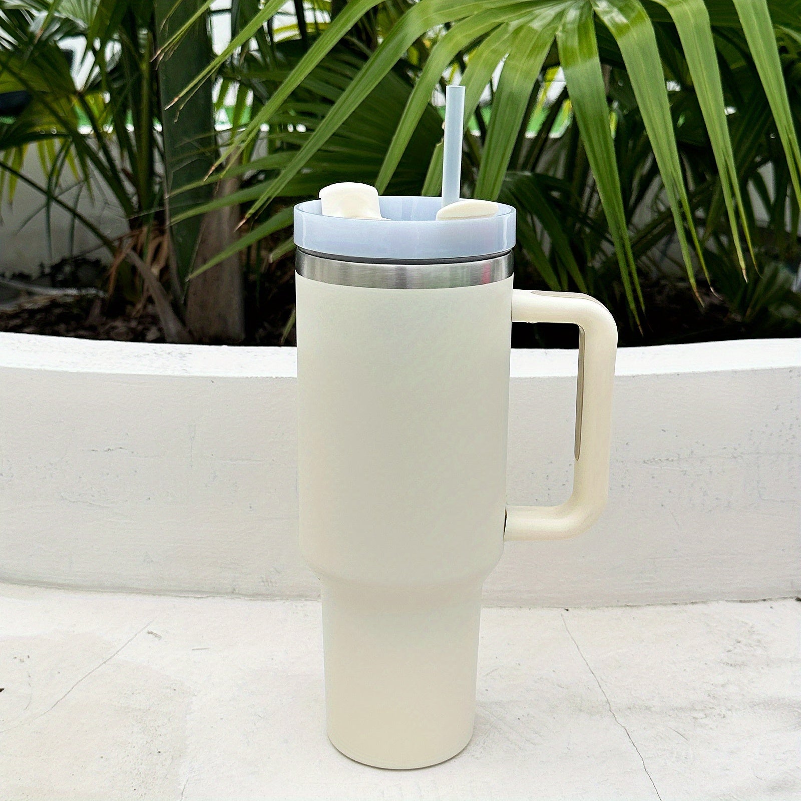 40oz Stainless Steel Double Wall Tumbler with Lid Handle Heavy Duty Water Bottle