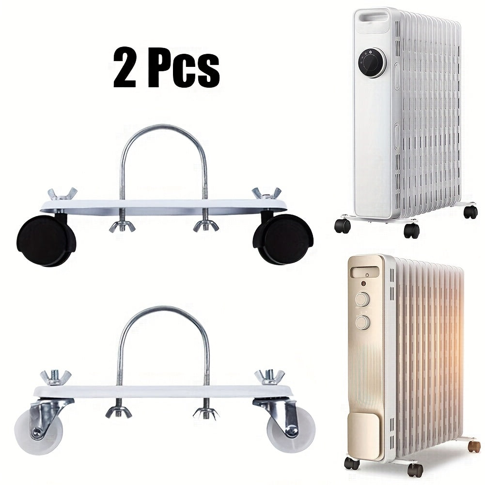 Portable Metal Electric Heater Stand 21cm W x 17cm H with Wheels for Oil Heaters