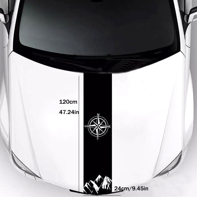 Car Hood Sticker Personalize Stripe Auto Body Decoration Cover Film