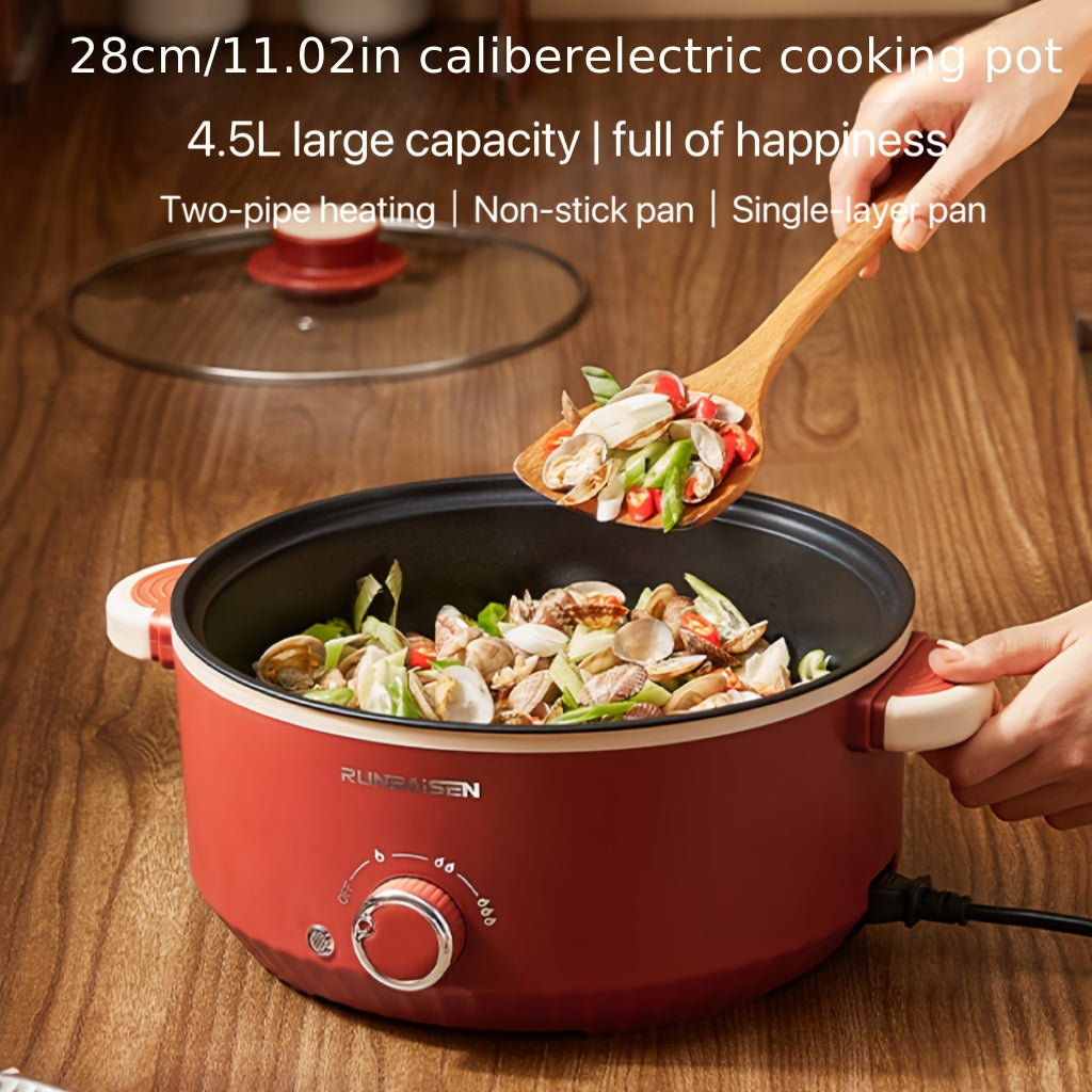 28cm elektr oshpazlik qozoni uy uchun, yopishqoq bo'lmagan, tez qizdirish, oson boshqarish