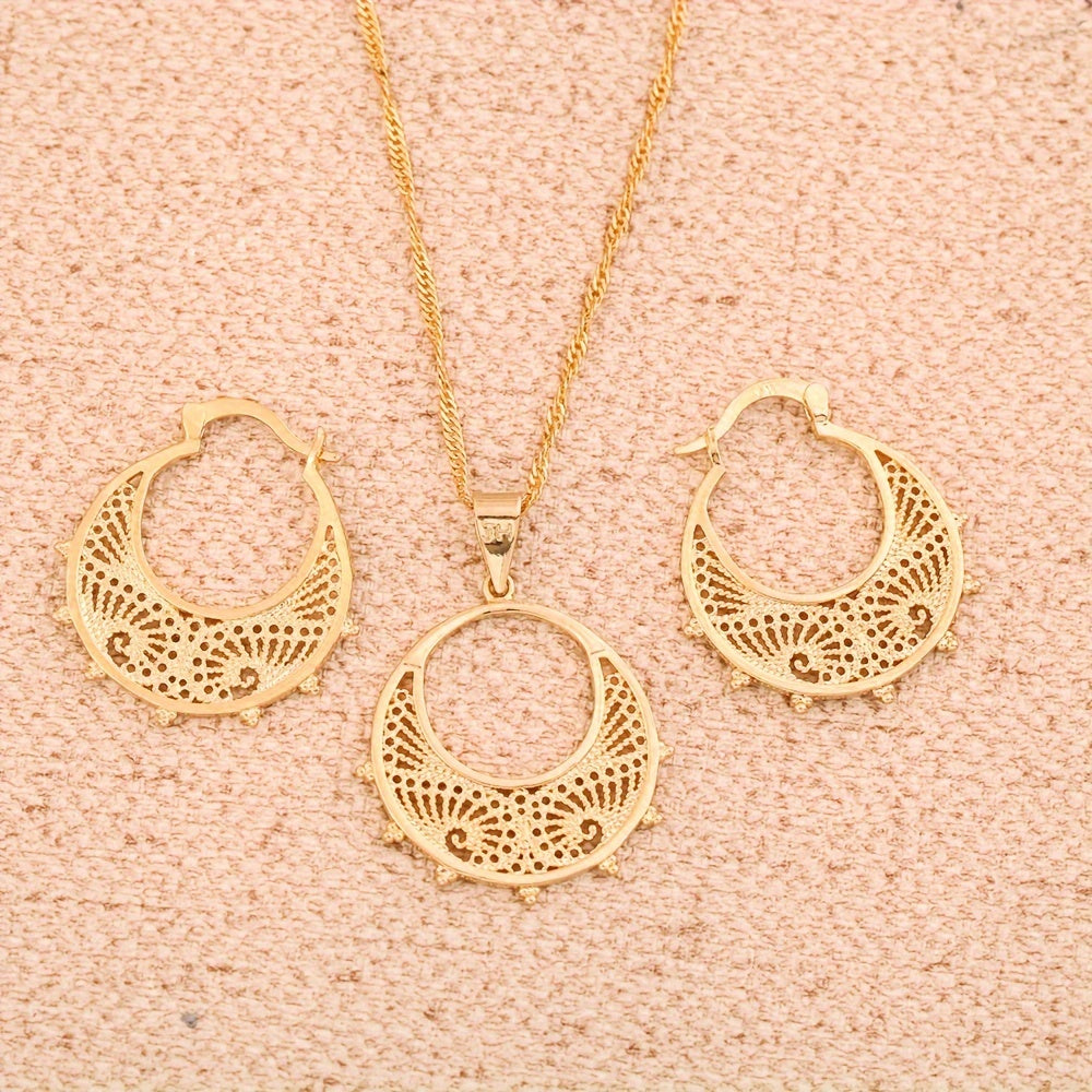 Ethiopian Jewelry Sets with Vibrant African Eritrean Colors for Weddings