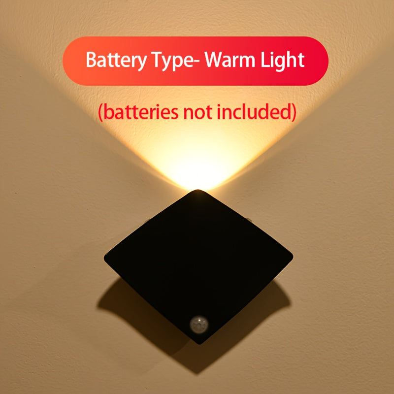 Modern Manta Ray Motion Sensor Wall Light LED Night Lamp Rechargeable Battery for Bedroom Living Room