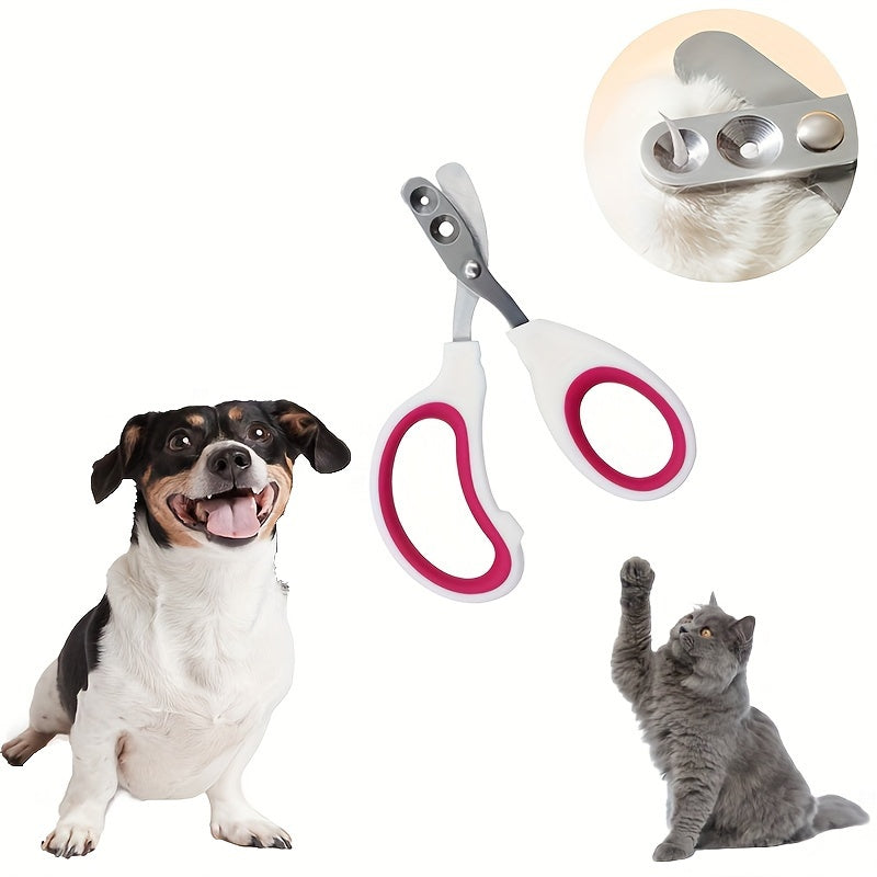 Stainless Steel Cat and Small Dog Nail Clippers with Red Handle