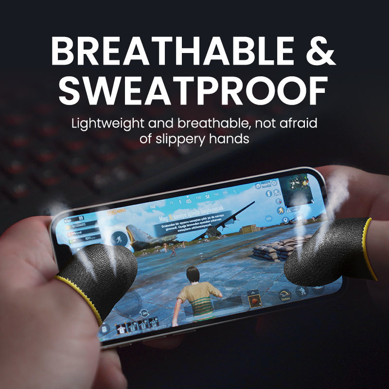 20 Finger Cover Gaming Controller Gloves for PUBG Sweat-Proof Non-Scratch Touch Screen Thumb Sleeves